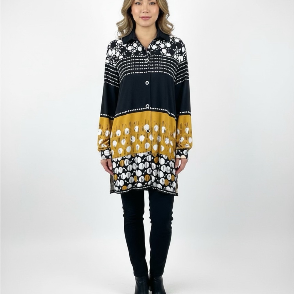 Chic Black and Gold Women's Tunic